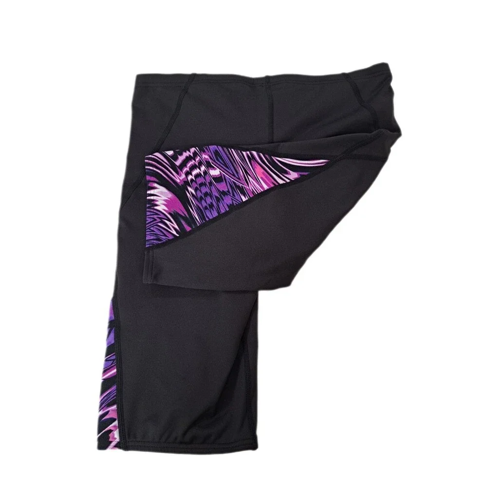 TYR The Finals Male Airwhales Blast Splice Jammer 1680A Purple Black Men Size 32